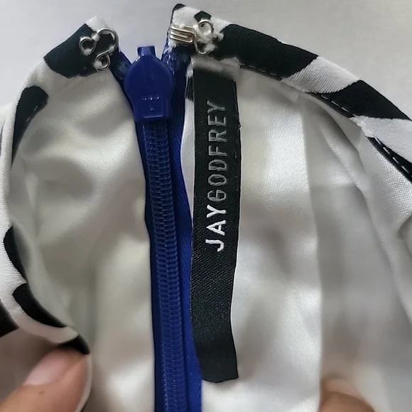 JAY GODFREY DIDDLEY DRESS ANIMAL PRINT 100% SILK ZIP BACK SZ Small - Picture 5 of 5